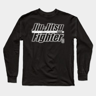 BJJ White Belt Jiu Jitsu Fighter Long Sleeve T-Shirt